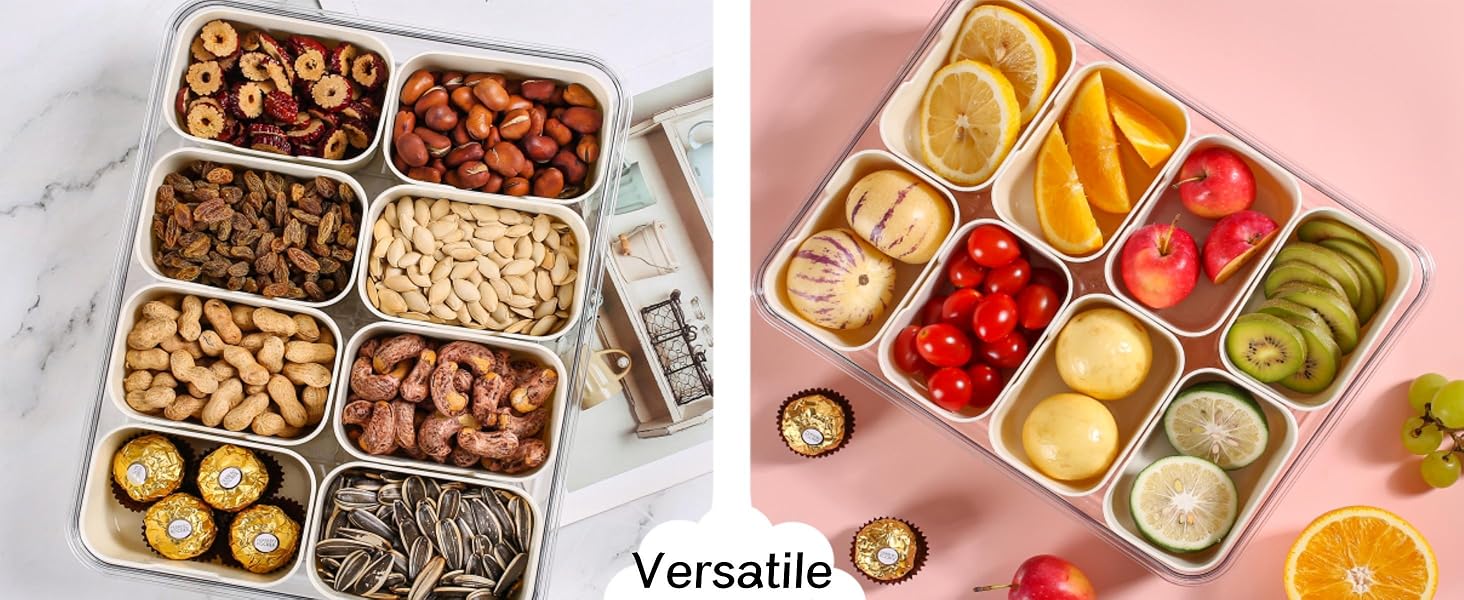Premium Divided Serving Tray with Secure Lid and Ergonomic Handle The Max Mall