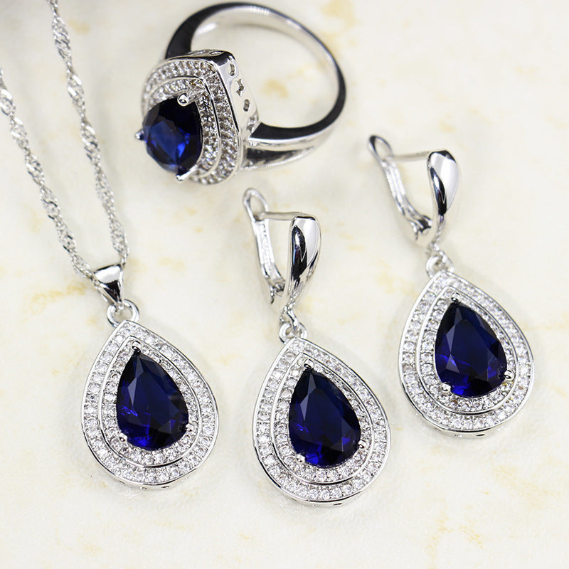 Zircon Crystal Jewelry Set