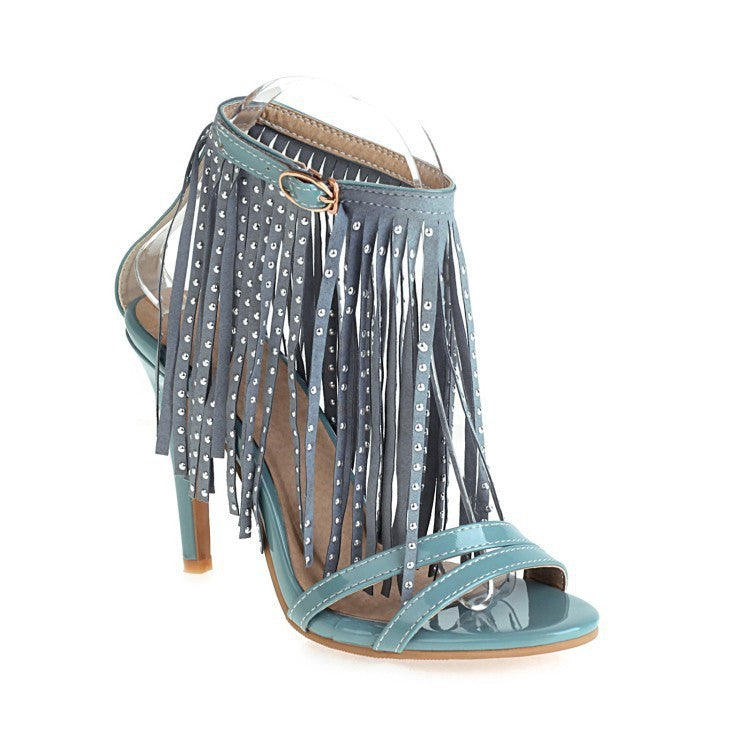 Matte Round Head High Heels