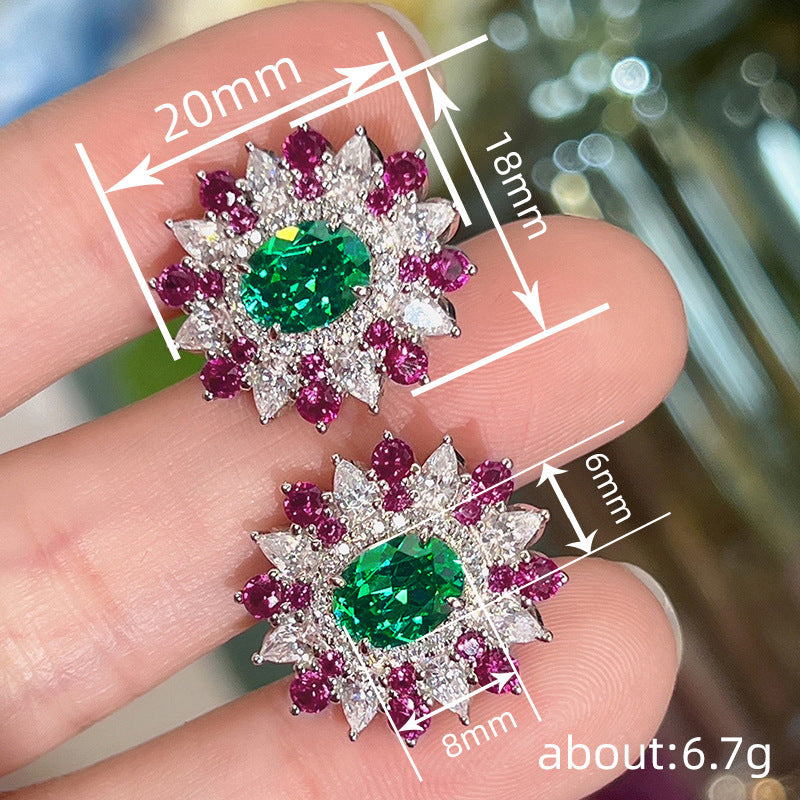 White Gold Zircon Earrings