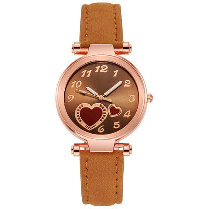 Retro Round Dial Watch - Rose Gold Clasp