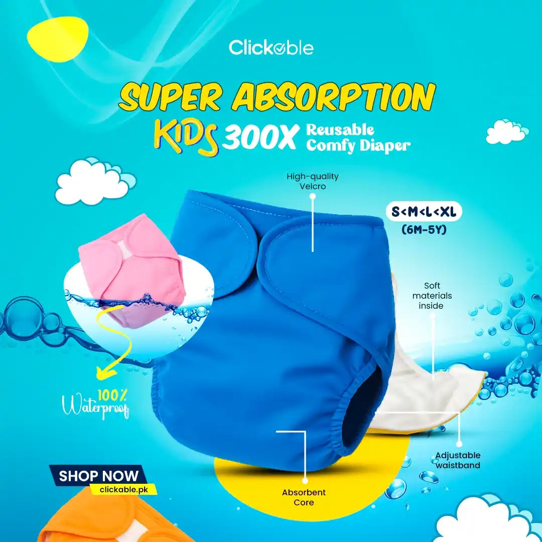 Reusable Comfy Diaper - 300x Washable